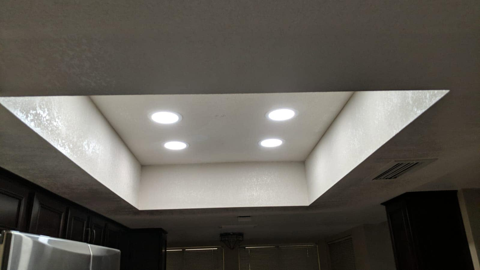 Finished recessed lighting install